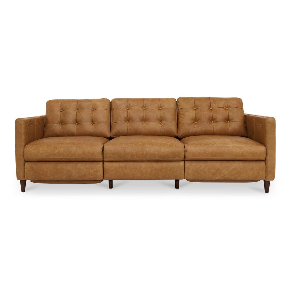 Moes Home - Bridgers Power Recliner Sofa Tan Leather - XQ-1011-40 view 1