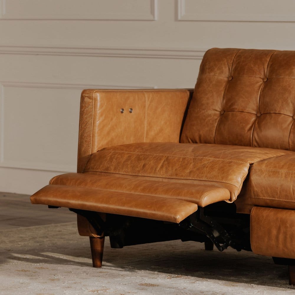 Moes Home - Bridgers Power Recliner Sofa Tan Leather - XQ-1011-40 view 8