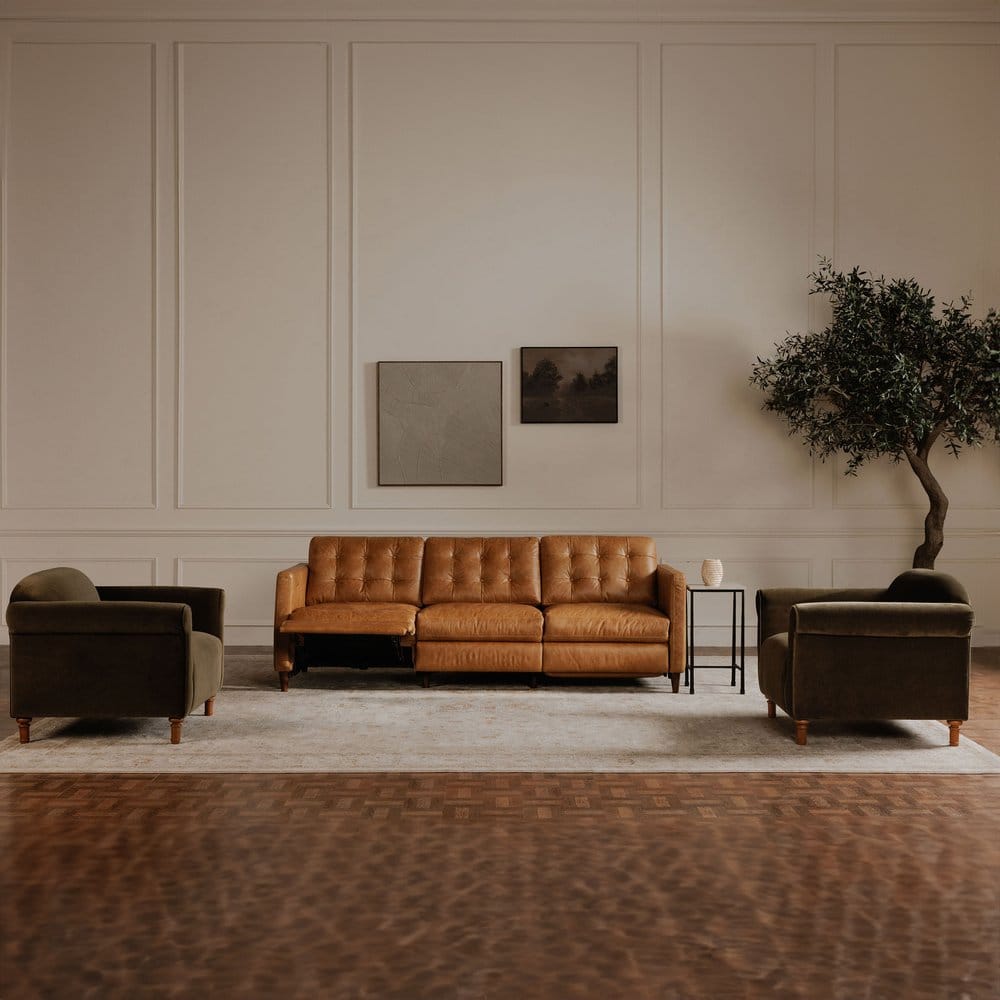 Moes Home - Bridgers Power Recliner Sofa Tan Leather - XQ-1011-40 view 10