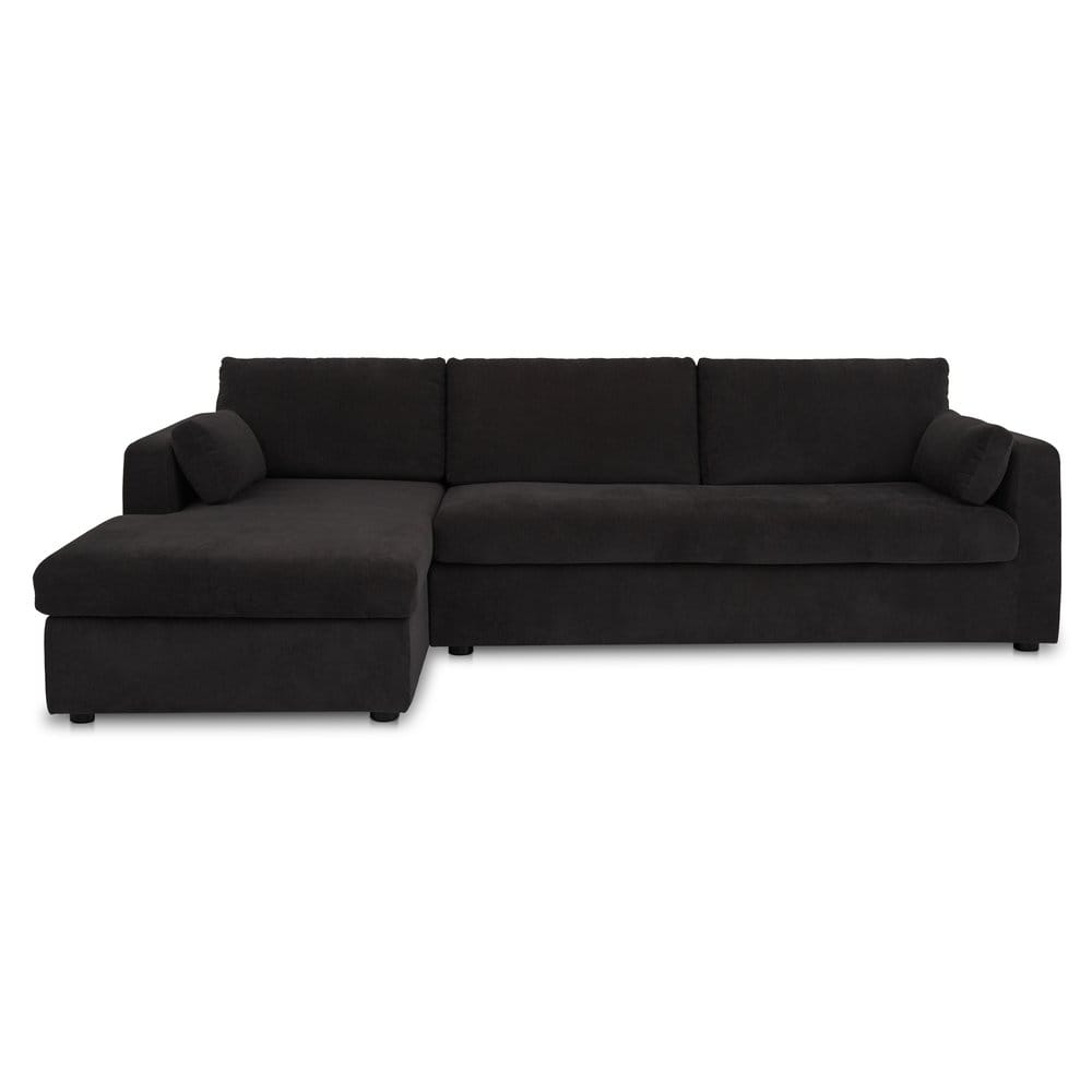 Moes Home - Burrow Sleeper Sectional With Storage Chaise Black Left - VV-1007-02-L-0 view 1