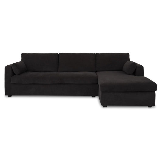 Moes Home - Burrow Sleeper Sectional With Storage Chaise Black Right - VV-1007-02-R-0 view 1