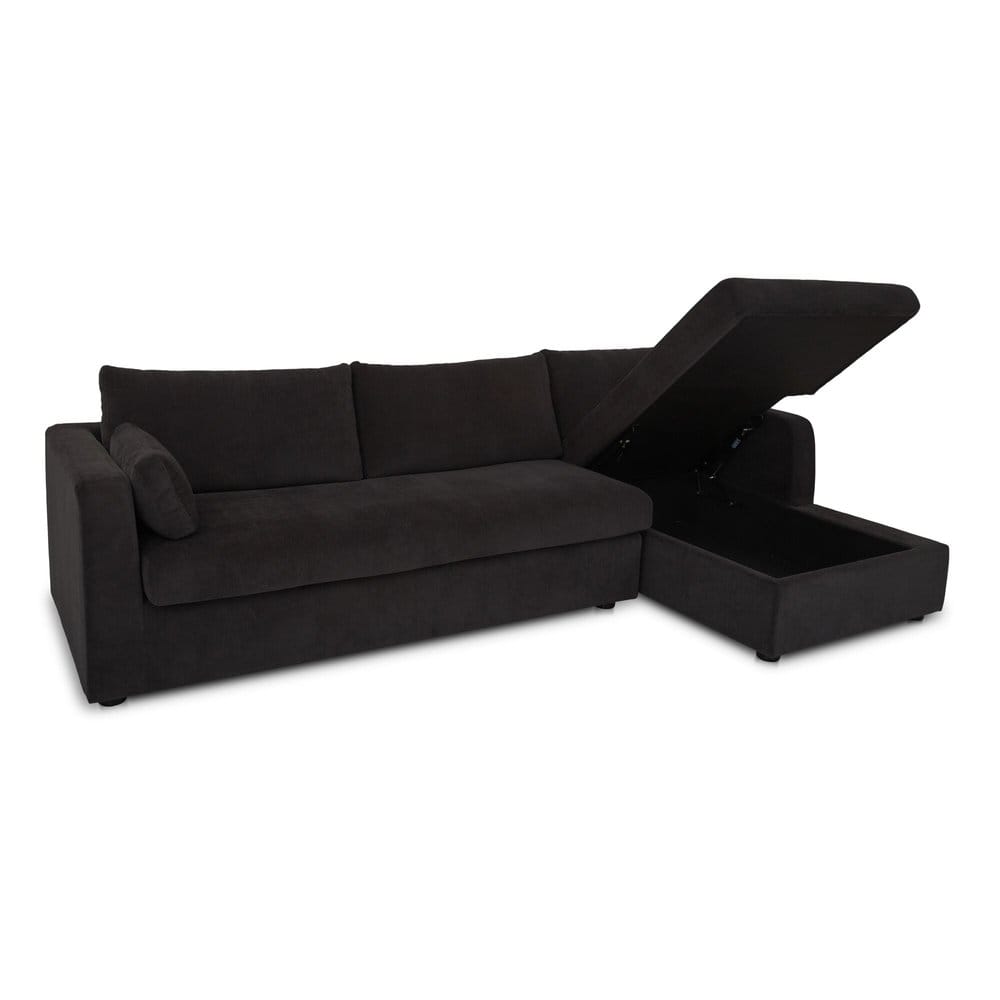 Moes Home - Burrow Sleeper Sectional With Storage Chaise Black Right - VV-1007-02-R-0 view 3