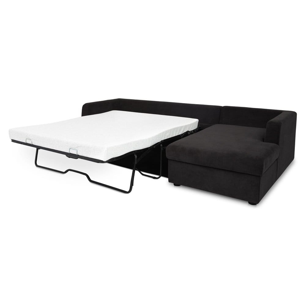 Moes Home - Burrow Sleeper Sectional With Storage Chaise Black Right - VV-1007-02-R-0 view 6