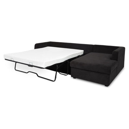 Moes Home - Burrow Sleeper Sectional With Storage Chaise Black Right - VV-1007-02-R-0 view 6