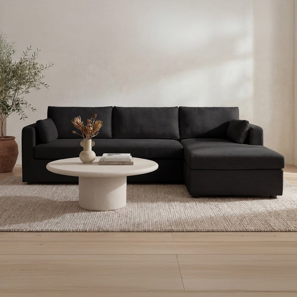 Moes Home - Burrow Sleeper Sectional With Storage Chaise Black Right - VV-1007-02-R-0 view 9