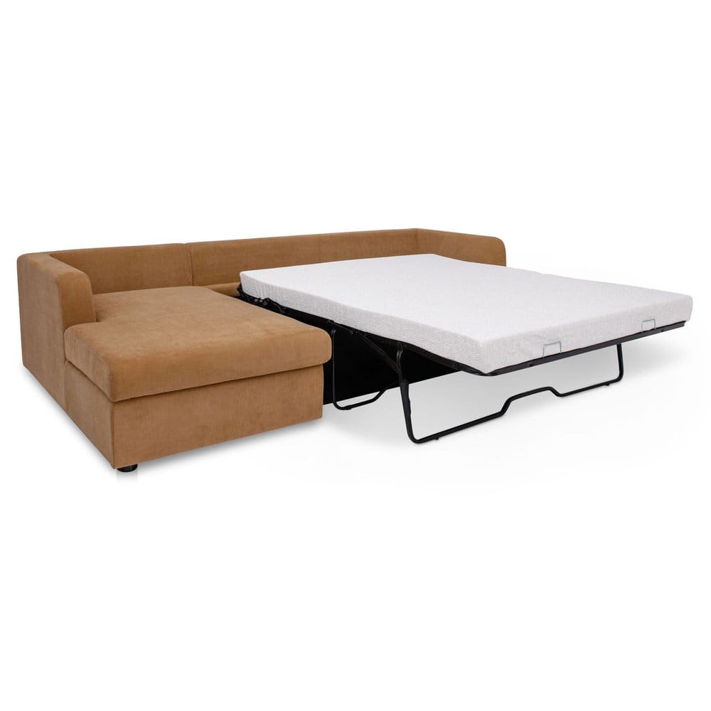 Moes Home - Burrow Sleeper Sectional With Storage Chaise Ginger Left - VV-1007-23-L-0 view 3