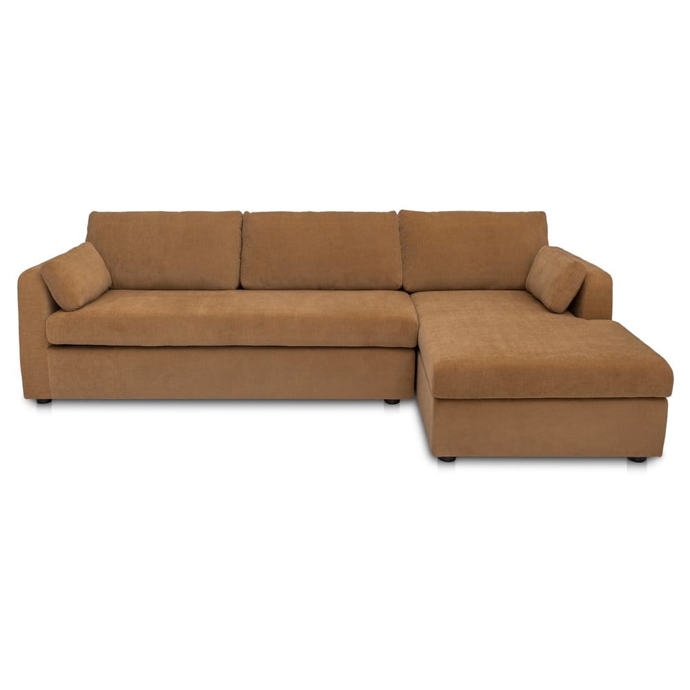 Moes Home - Burrow Sleeper Sectional With Storage Chaise Ginger Right - VV-1007-23-R-0 view 1