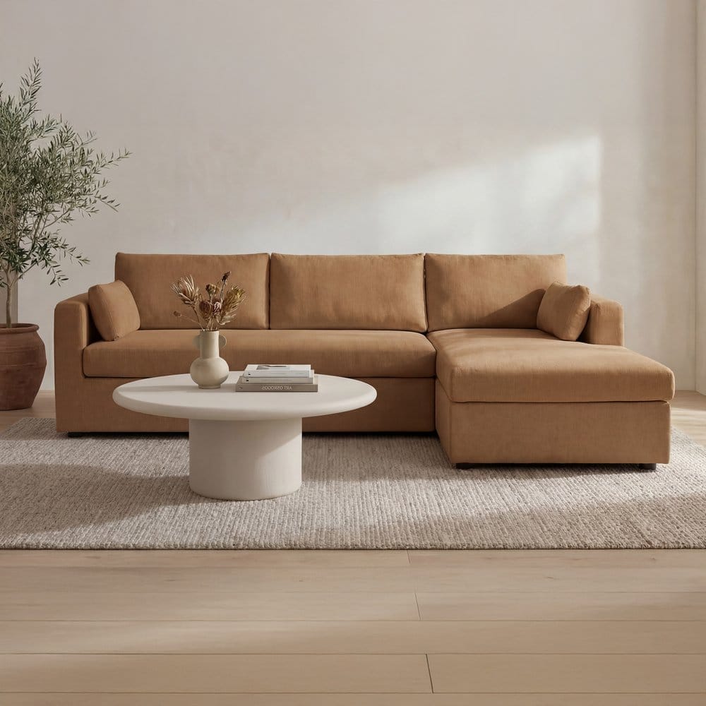 Moes Home - Burrow Sleeper Sectional With Storage Chaise Ginger Right - VV-1007-23-R-0 view 9