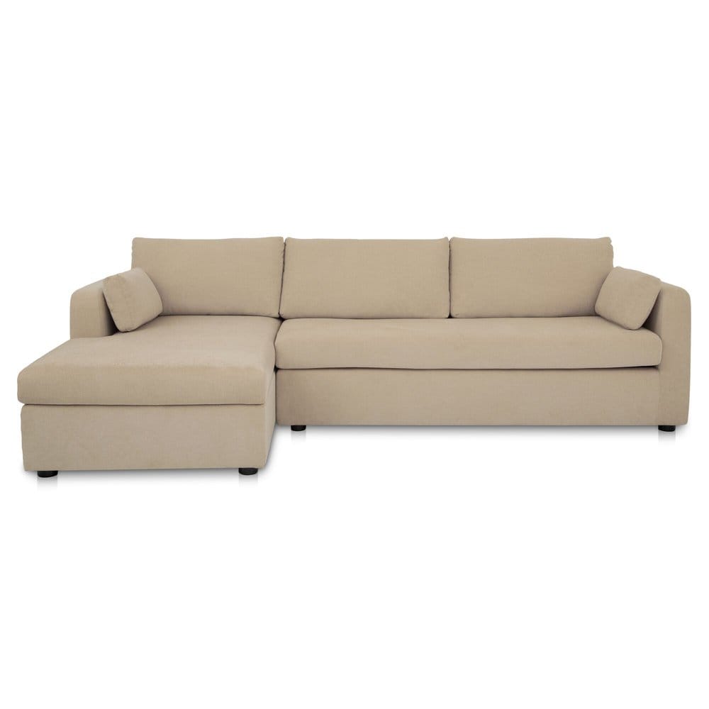 Moes Home - Burrow Sleeper Sectional With Storage Chaise Sand Left - VV-1007-34-L-0 view 1