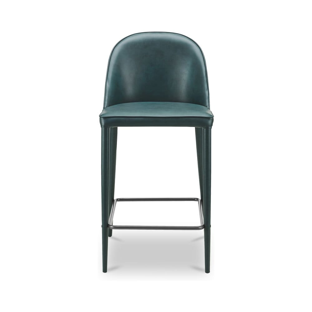 Moes Home - Burton Counter Stool Dark Teal Vegan Leather - YM-1033-36 view 2