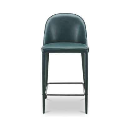 Moes Home - Burton Counter Stool Dark Teal Vegan Leather - YM-1033-36 view 2
