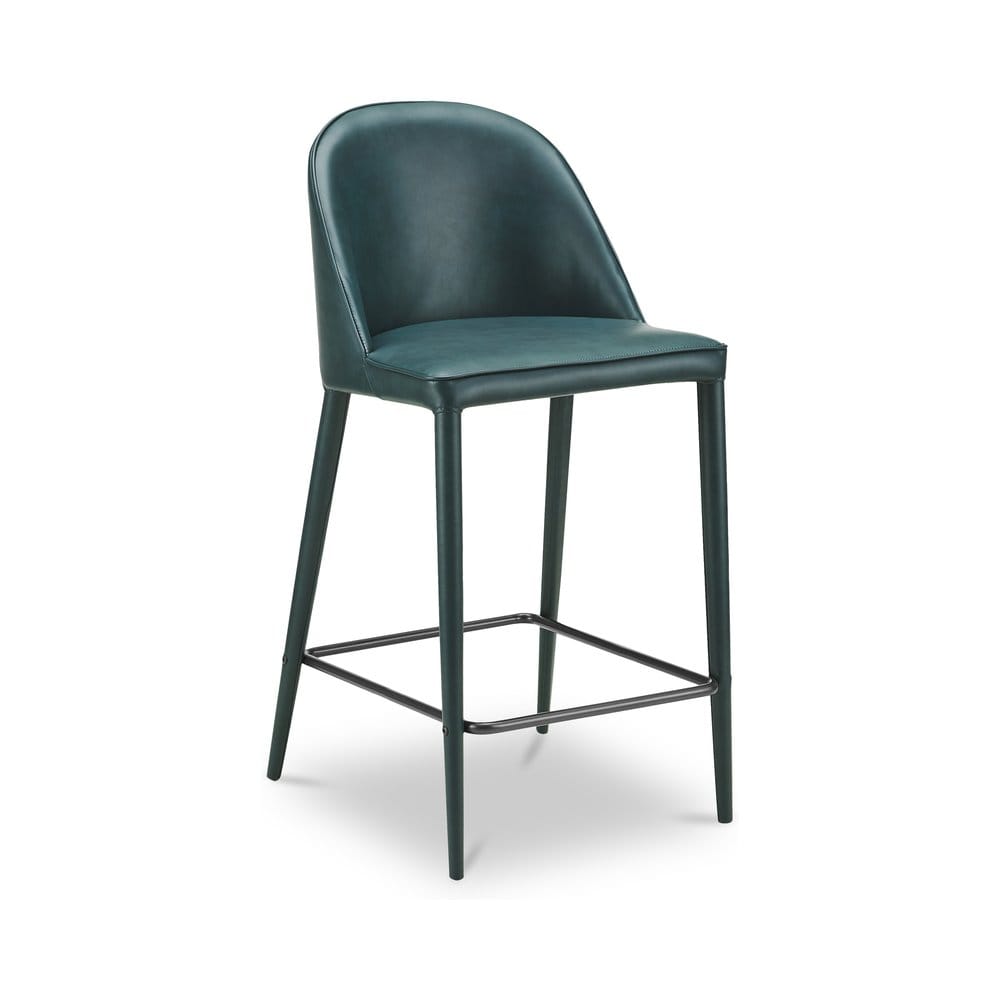 Moes Home - Burton Counter Stool Dark Teal Vegan Leather - YM-1033-36 view 3