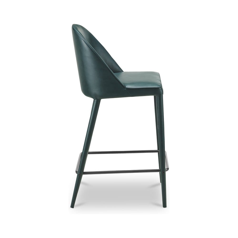 Moes Home - Burton Counter Stool Dark Teal Vegan Leather - YM-1033-36 view 4