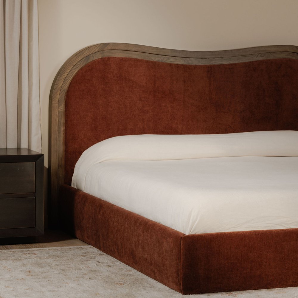 Moes Home - Camilla King Bed Chestnut - FO-1038-03-0 view 7
