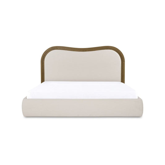Moes Home - Camilla Queen Bed Oat - FO-1037-05-0 view 1