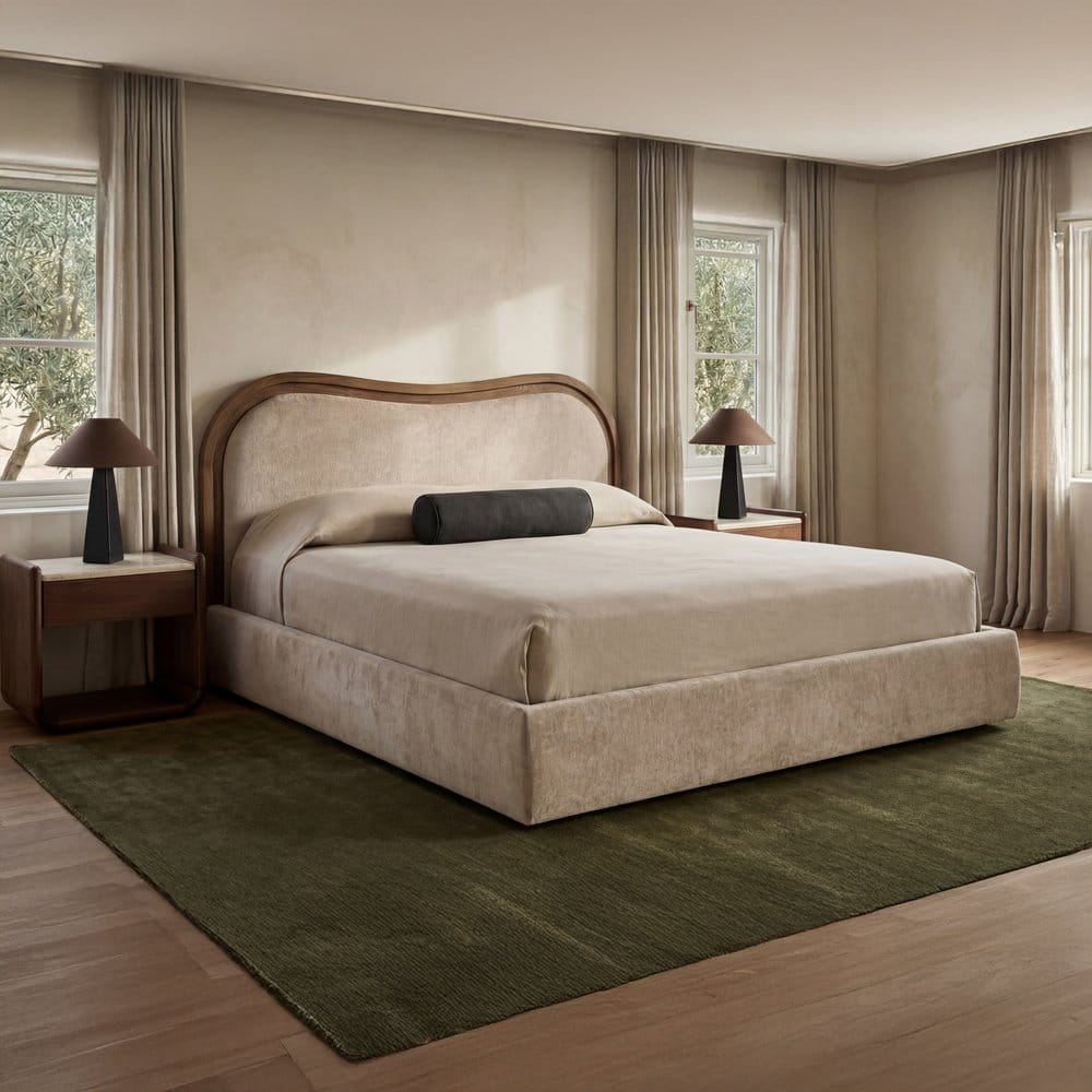 Moes Home - Camilla Queen Bed Oat - FO-1037-05-0 view 12
