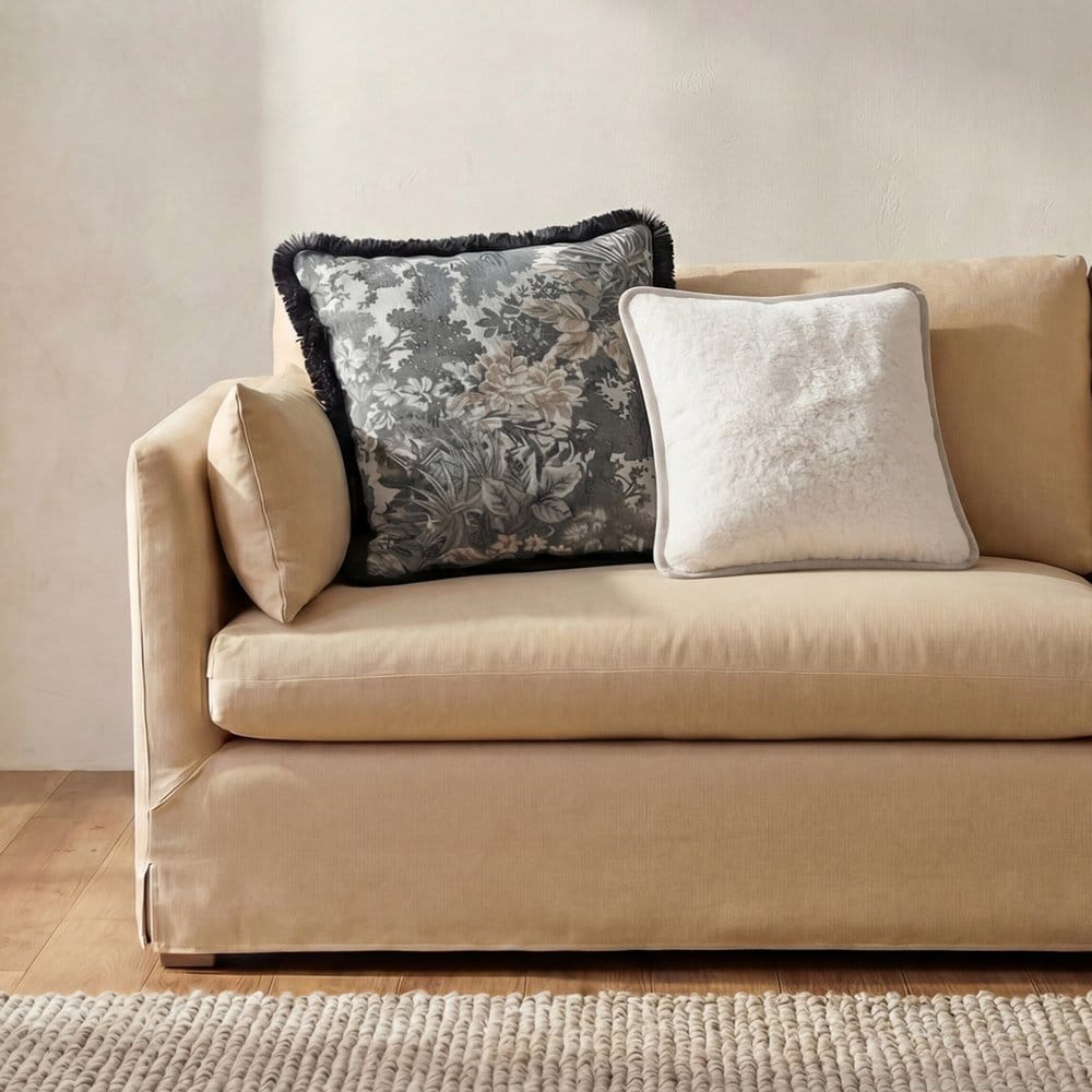 Moes Home - Carr 20In Cushion Faux Fur Cream - OA-1118-05 view 7