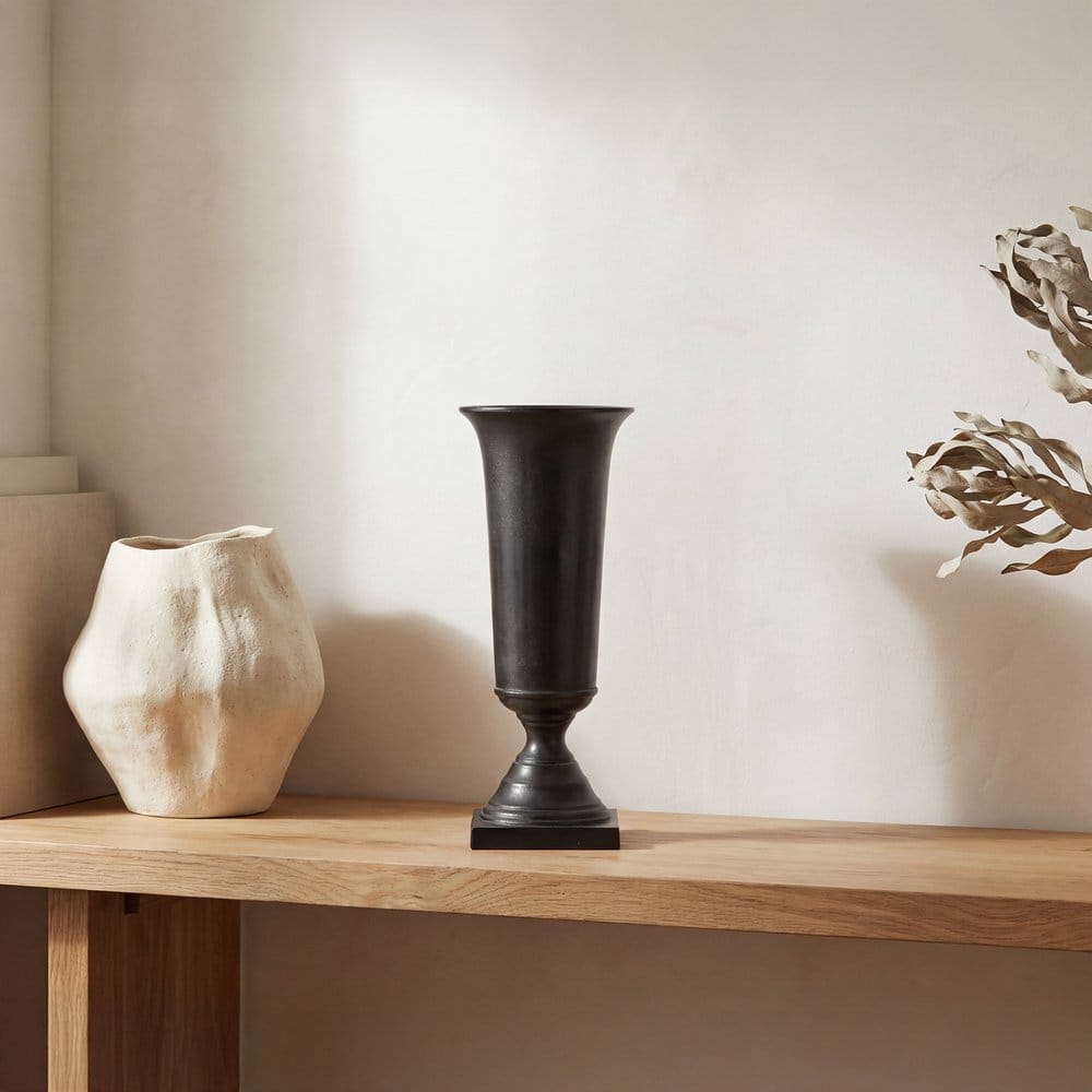 Moes Home - Cassia Cast Aluminum Vase Black - FI-1135-02 view 5
