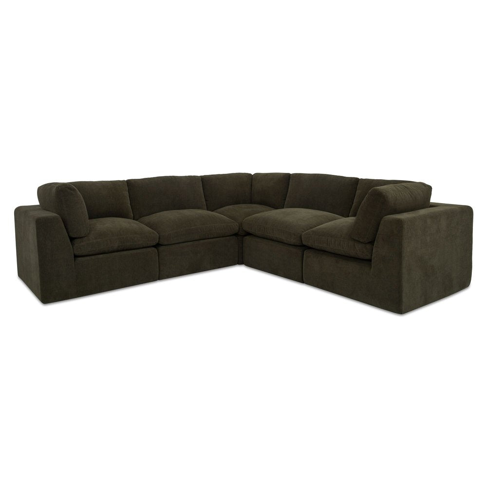 Moes Home - Cates Classic L Modular Sectional Dark Green - VV-1017-27 view 3