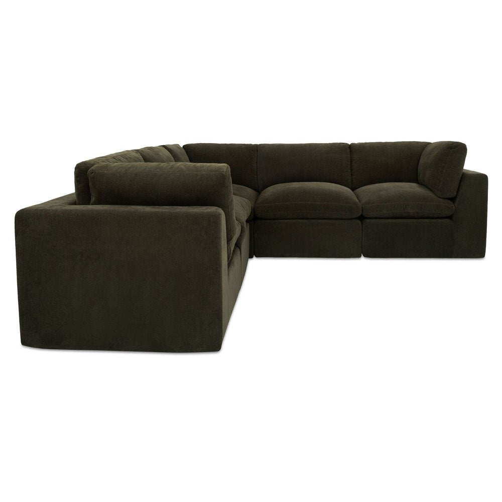 Moes Home - Cates Classic L Modular Sectional Dark Green - VV-1017-27 view 4