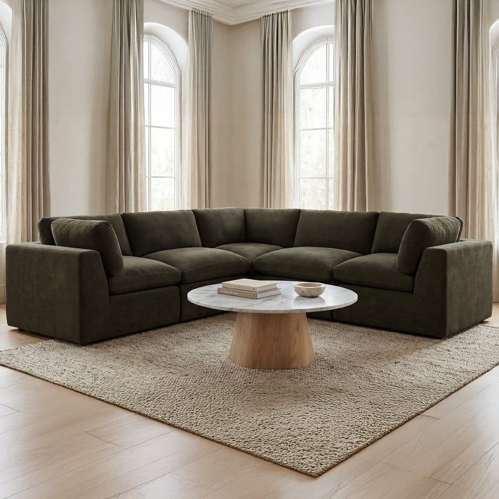 Moes Home - Cates Classic L Modular Sectional Dark Green - VV-1017-27 view 10