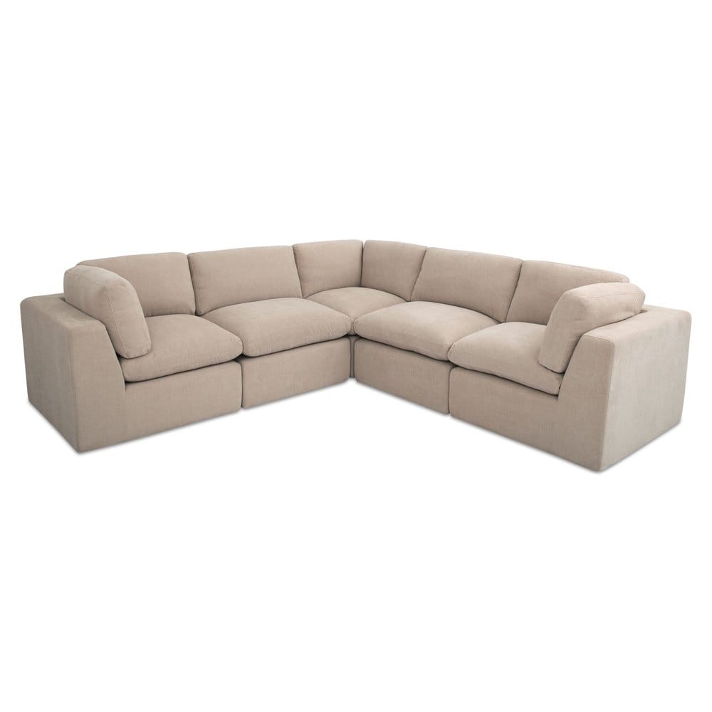 Moes Home - Cates Classic L Modular Sectional Pebble - VV-1017-34 view 3