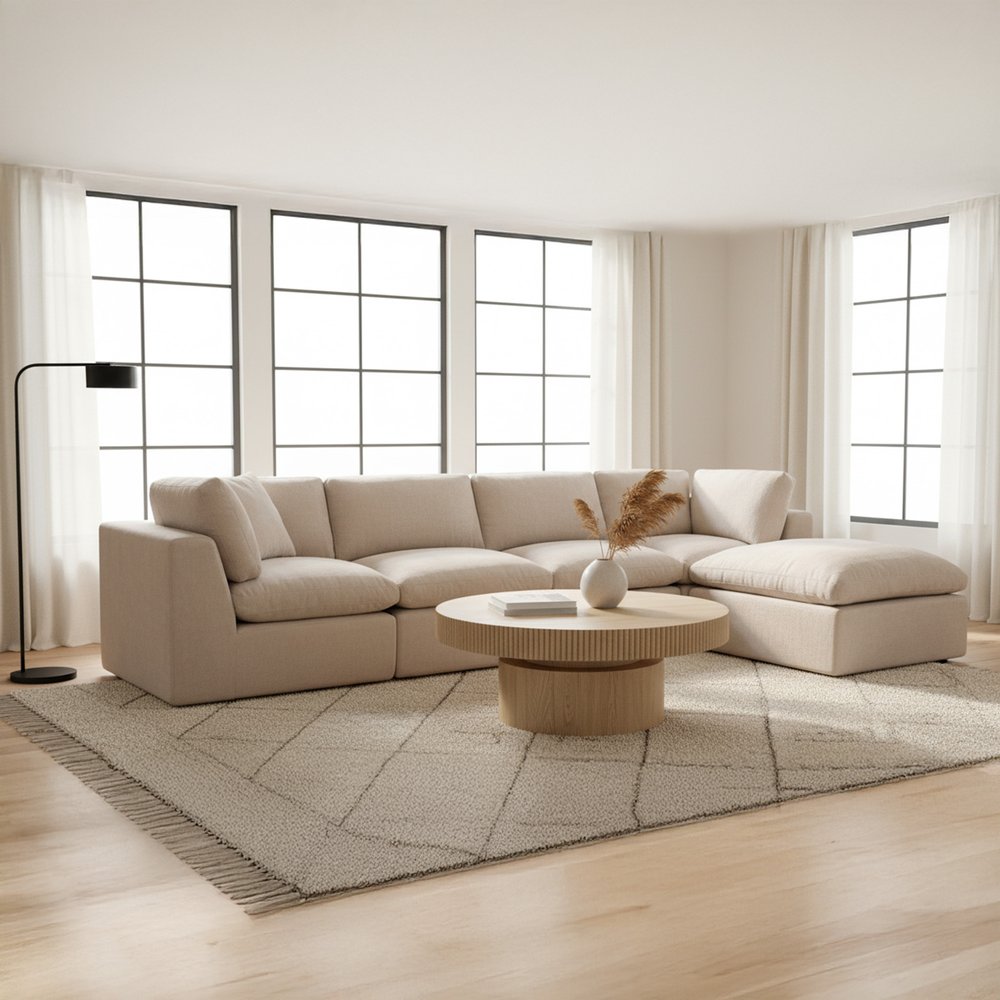 Moes Home - Cates Lounge Modular Sectional Pebble - VV-1015-34 view 9
