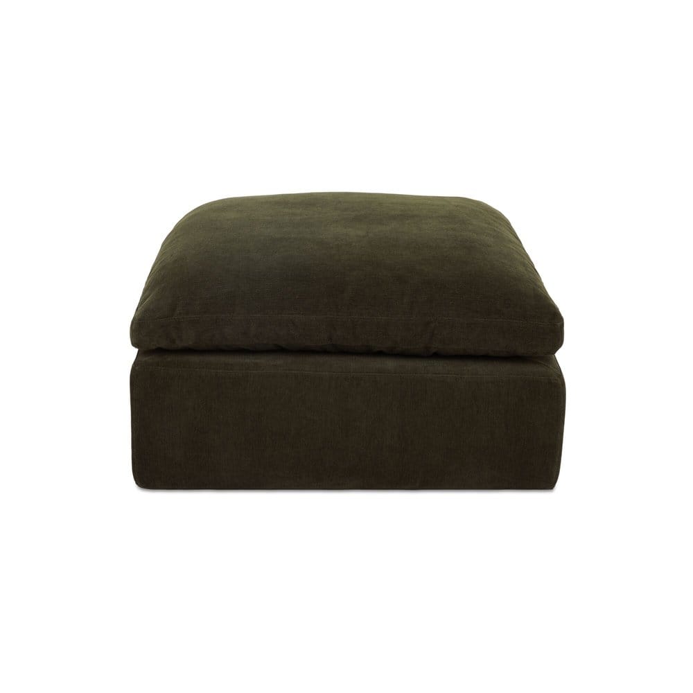 Moes Home - Cates Ottoman Dark Green - VV-1012-27 view 1