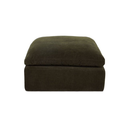 Moes Home - Cates Ottoman Dark Green - VV-1012-27 view 1