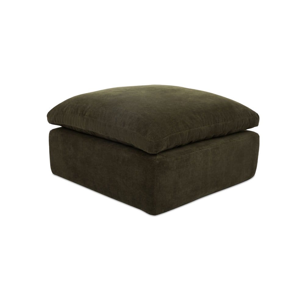 Moes Home - Cates Ottoman Dark Green - VV-1012-27 view 3
