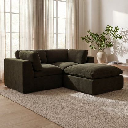 Moes Home - Cates Ottoman Dark Green - VV-1012-27 view 9