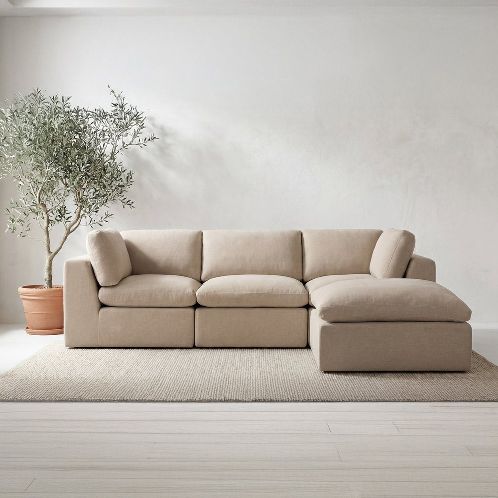 Moes Home - Cates Ottoman Pebble - VV-1012-34 view 7