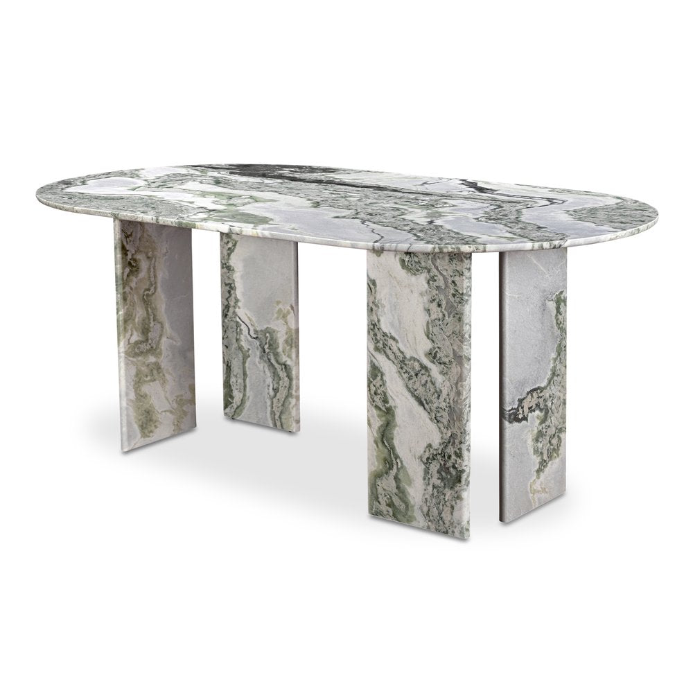 Moes Home - Celia Oval Dining Table Green Onyx Marble - JD-1075-16-0 view 5