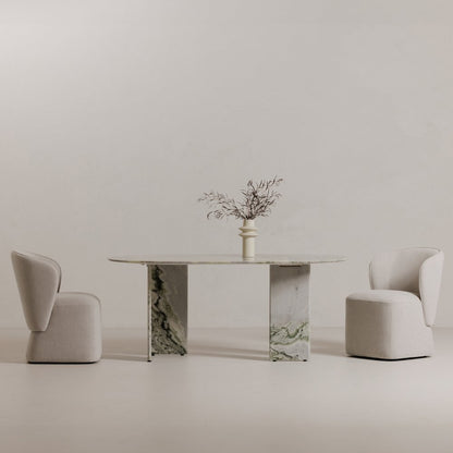 Moes Home - Celia Oval Dining Table Green Onyx Marble - JD-1075-16-0 view 9