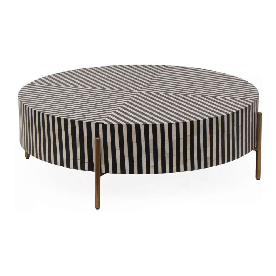 Moes Home - Chameau Coffee Table Small in Black and White - GZ-1147-37 veiw 1