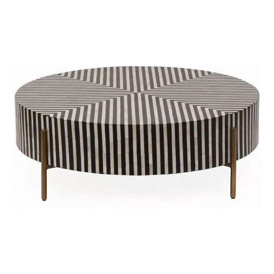 Moes Home - Chameau Coffee Table Small in Black and White - GZ-1147-37 veiw 2