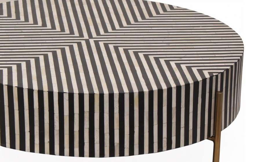 Moes Home - Chameau Coffee Table Small in Black and White - GZ-1147-37 veiw 4