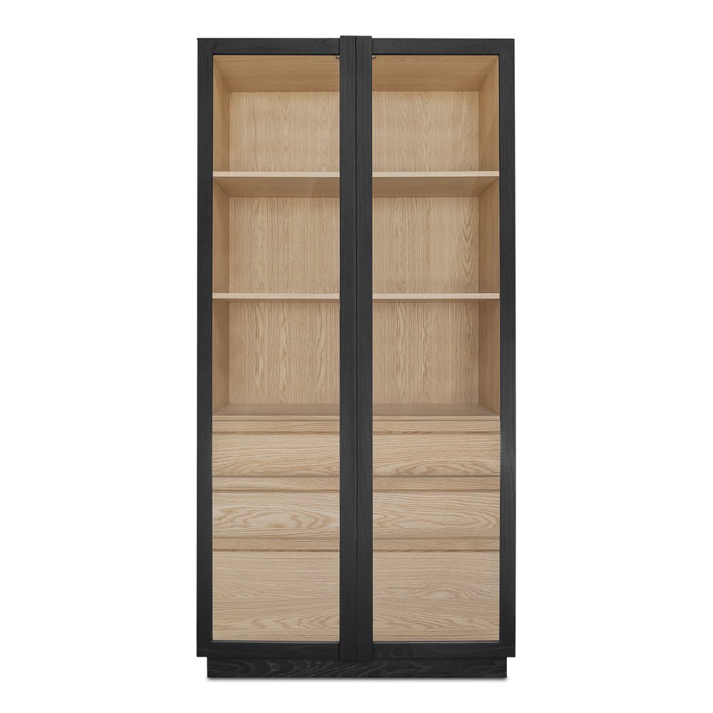 Moes Home - Charlotte Tall Cabinet Black - YR-1021-37 view 1