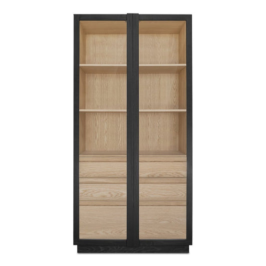 Moes Home - Charlotte Tall Cabinet Black - YR-1021-37 view 1