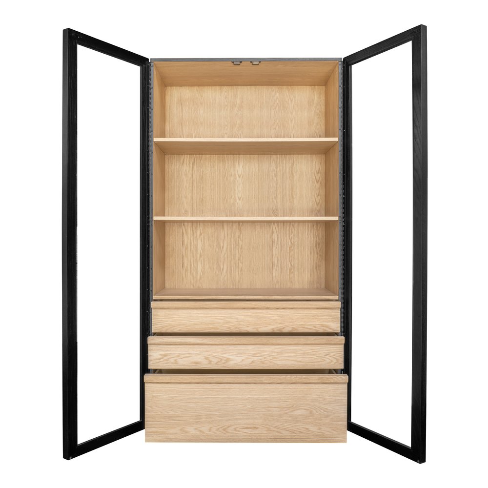 Moes Home - Charlotte Tall Cabinet Black - YR-1021-37 view 3