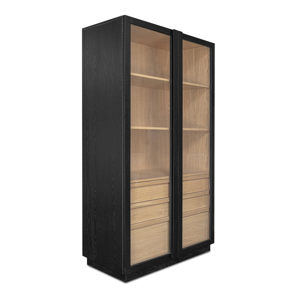 Moes Home - Charlotte Tall Cabinet Black - YR-1021-37 view 4