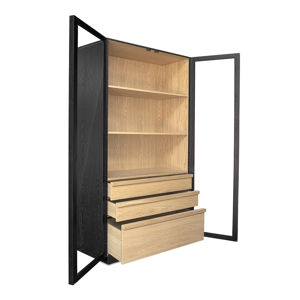 Moes Home - Charlotte Tall Cabinet Black - YR-1021-37 view 5