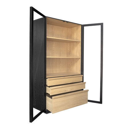 Moes Home - Charlotte Tall Cabinet Black - YR-1021-37 view 5