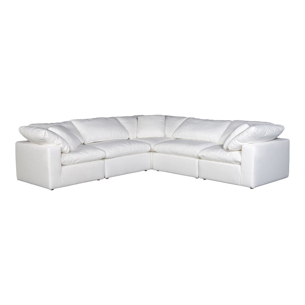 Moes Home - Clay Classic L Modular Sectional Livesmart in Fabric Cream - YJ-1010-05 veiw 1
