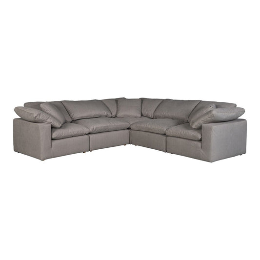 Moes Home - Clay Classic L Modular Sectional Livesmart in Fabric Light Grey - YJ-1010-29 veiw 1