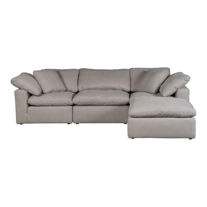 Moes Home - Clay Lounge Modular Sectional Livesmart Fabric in Light Grey - YJ-1008-29 veiw 1