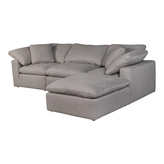 Moes Home - Clay Lounge Modular Sectional Livesmart Fabric in Light Grey - YJ-1008-29 veiw 2
