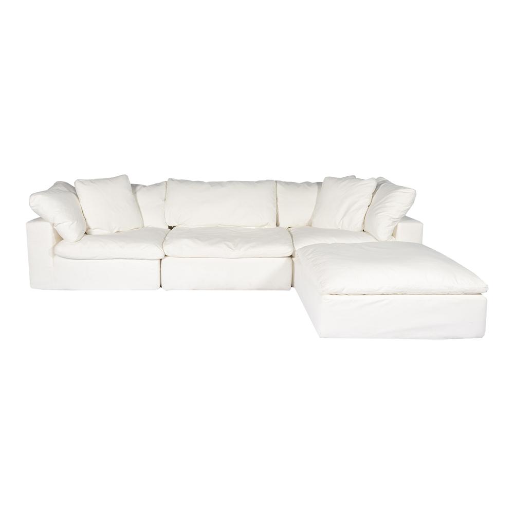 Moes Home - Clay Lounge Modular Sectional Livesmart in Fabric Cream - YJ-1008-05 veiw 1