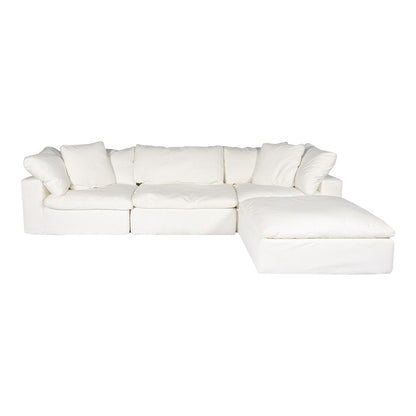 Moes Home - Clay Lounge Modular Sectional Livesmart in Fabric Cream - YJ-1008-05 veiw 1