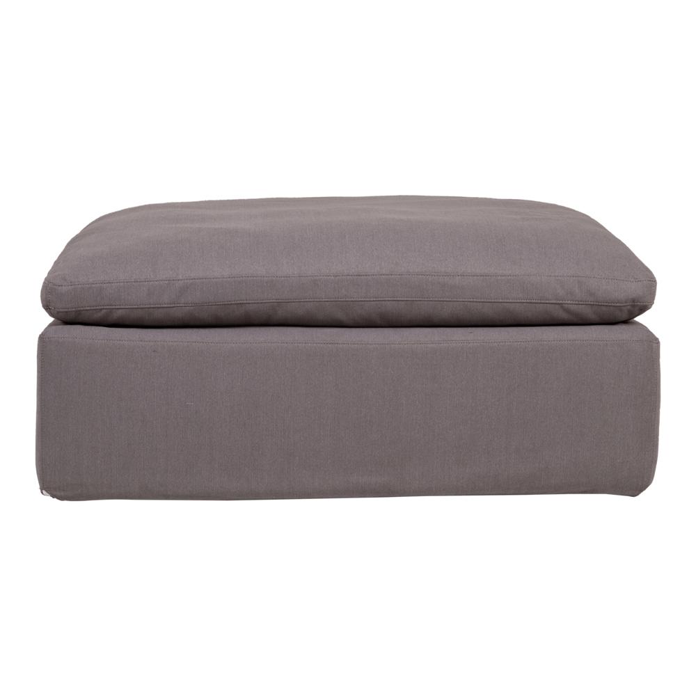 Moes Home - Clay Ottoman Fabric Livesmart in Light Grey - YJ-1002-29 veiw 1